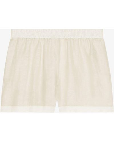 Givenchy Short in seta e lino - Bianco