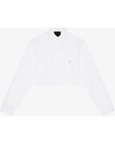 Givenchy Chemise cropped en popeline - Blanc