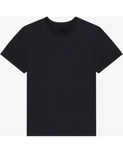 Givenchy T-shirt In Mercerized Cotton With 4g Detail - Black