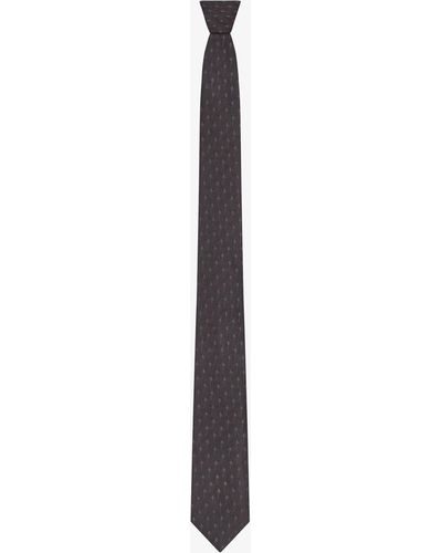 Givenchy Cravate en soie imprimée - Blanc