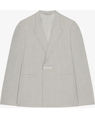 Givenchy Slim Fit Jacket In Wool - Grey