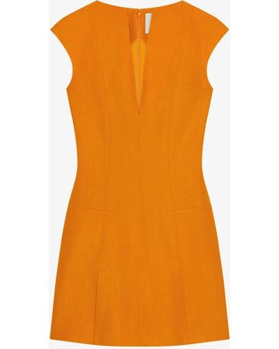 Givenchy Abito in lino e seta - Arancione