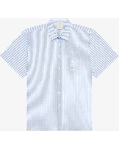 Givenchy Striped Crest Shirt - Blue