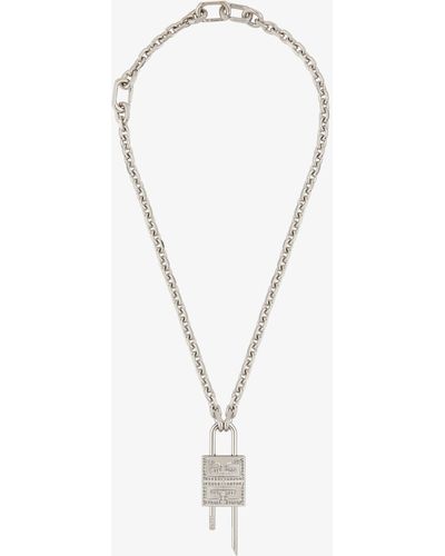Givenchy Small Lock Necklace - White