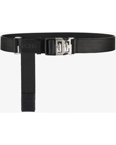 Givenchy Cintura 4G Release Buckle in pelle Micro 4G e webbing - Nero