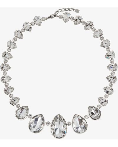 Givenchy Short 4G Crystal Necklace - White