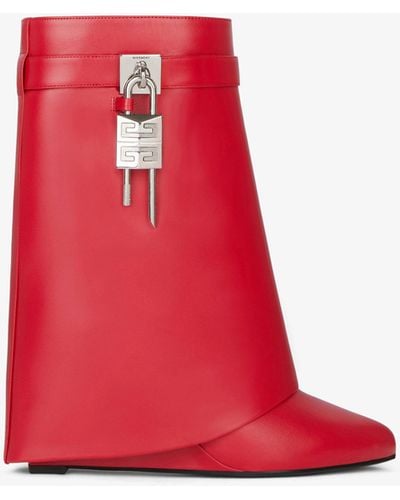 Givenchy Stivaletti Shark Lock in pelle - Rosso