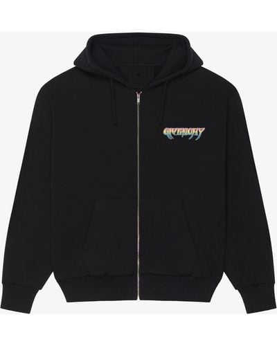 Givenchy World Tour Boxy Fit Hoodie - Black