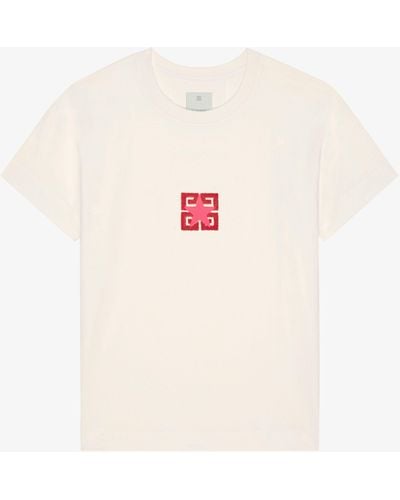 Givenchy T-shirt ampia 4G Stars in cotone - Rosa