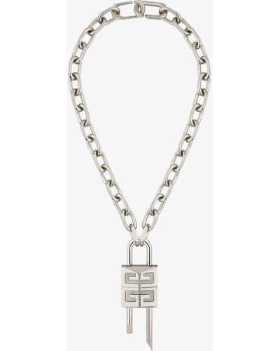 Givenchy Medium Lock Necklace - White