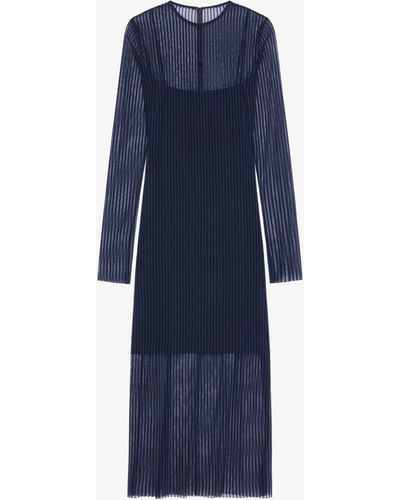Givenchy Polka Dots Dress In Tulle - Blue