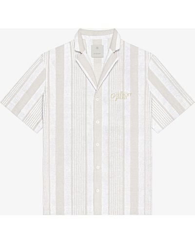 Givenchy Chemise ample en coton éponge à rayures - Blanc