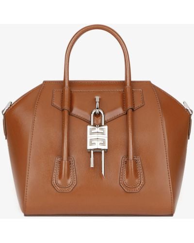 Givenchy Mini Antigona Lock Bag - Brown