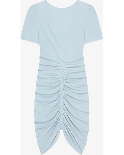 Givenchy Ruched Dress In Crepe - Blue