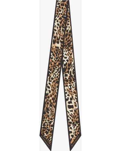 Givenchy Bandeau en soie imprimé léopard - Blanc