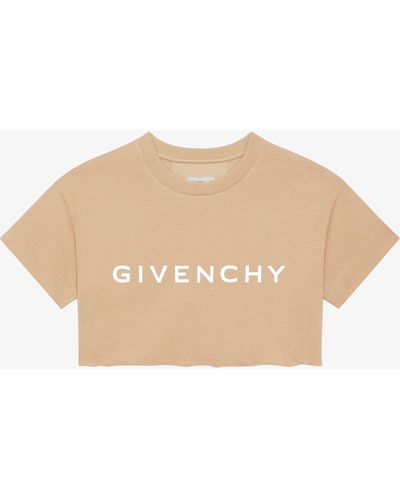 Givenchy T-shirt cropped Archetype en coton - Neutre