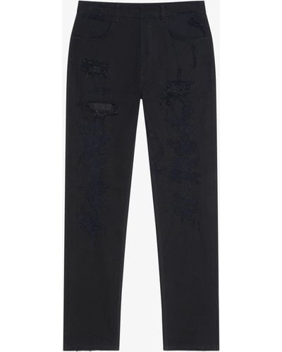 Givenchy Jeans slim in denim effetto destroyed - Blu