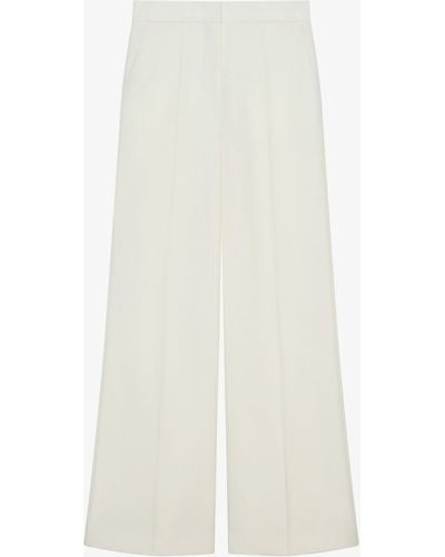 Givenchy Pantalon de tailleur évasé en laine et mohair - Blanc