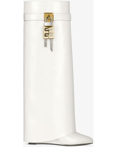 Givenchy Bottes Shark Lock en cuir - Blanc