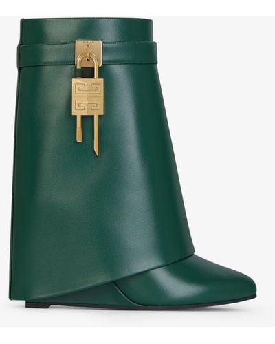 Givenchy Shark Lock Ankle Boots - Green