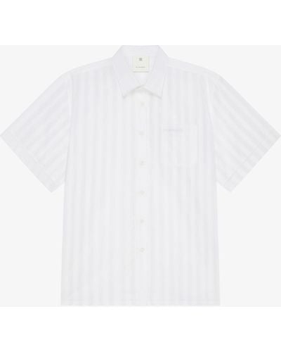 Givenchy Camicia in velo di cotone a righe - Bianco