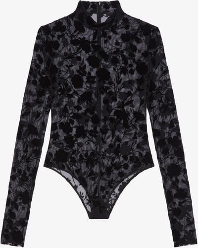 Givenchy Body en tulle 4G Flowers - Noir