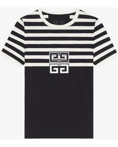 Givenchy Slim Fit 4G Striped T-Shirt - Black