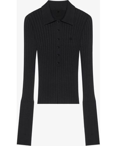 Givenchy Pullover stile polo in lana - Nero