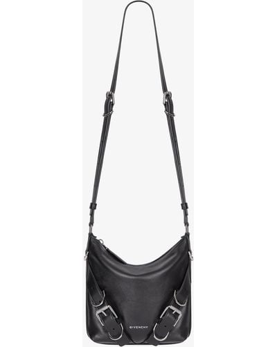 Givenchy Small Voyou Crossbody Bag In Grained Leather - White