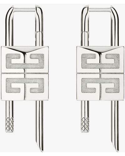 Givenchy Boucles d'oreilles Lock en métal - Blanc