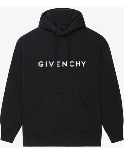 Givenchy Hoodie slim Archetype en molleton - Noir