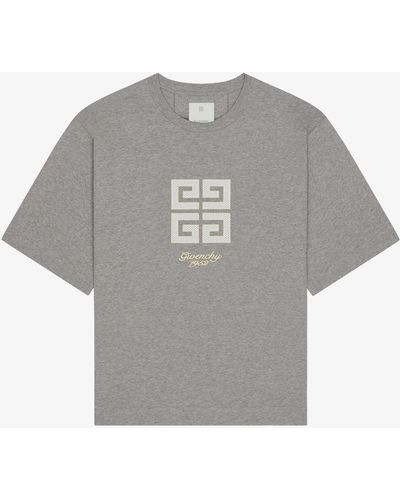 Givenchy 4g T-shirt In Cotton - Gray