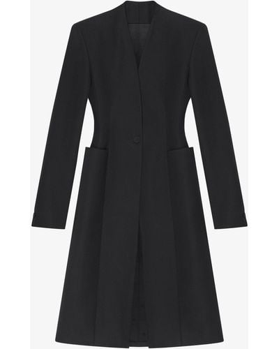 Givenchy Manteau ajusté en laine - Noir