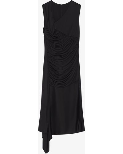 Givenchy Asymmetrical Draped Dress - Black