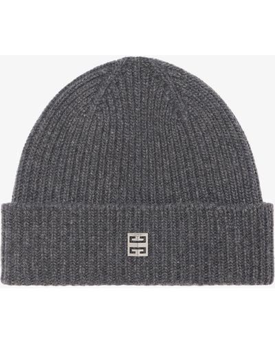 Givenchy Ribbed Beanie - Gray