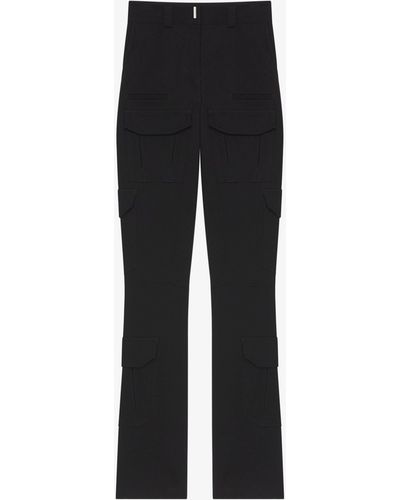 Givenchy Pantalon cargo boot cut en sergé - Noir