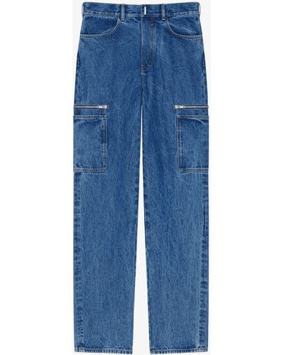 Givenchy Loose Fit Cargo Pants - Blue