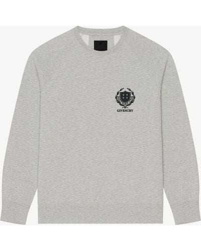 Givenchy Crest Slim Fit Sweatshirt - Gray