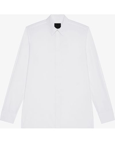 Givenchy Camicia in popeline ricamata 4G - Bianco