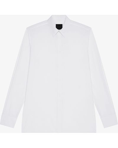 Givenchy Chemise en popeline brodée 4G - Blanc