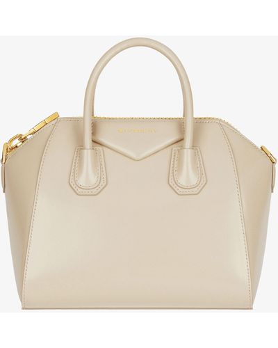 Givenchy Small Antigona Bag In Box Leather - Natural