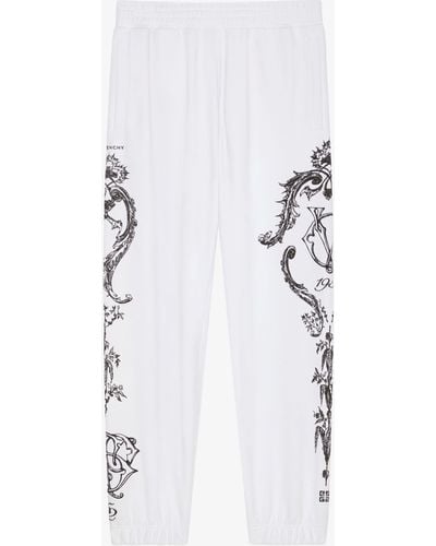 Givenchy Pantaloni da jogging Crest in tessuto garzato - Bianco