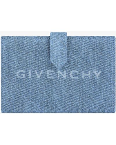 Givenchy Portafoglio G-Cut in denim - Blu