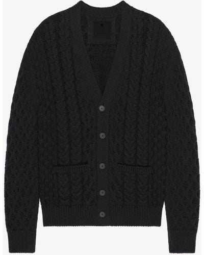 Givenchy 4g Cable-knit Cardigan - Black
