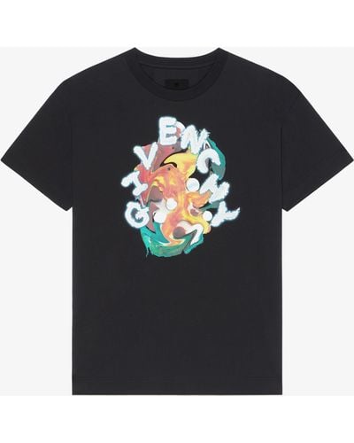 Givenchy T-shirt in cotone oversize Psychedelic - Nero