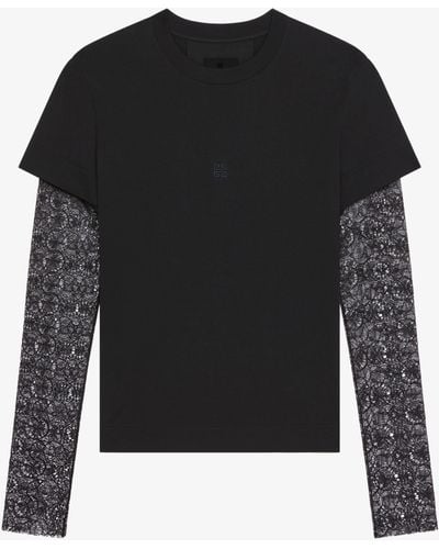 Givenchy Overlapped Slim Fit T-Shirt - Black
