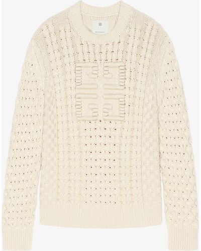 Givenchy 4G Cable-Knit Sweater - White