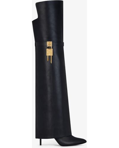 Givenchy Cuissardes Shark Lock Stiletto en cuir - Blanc