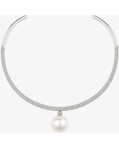 Givenchy Pearl Torque Necklace - White