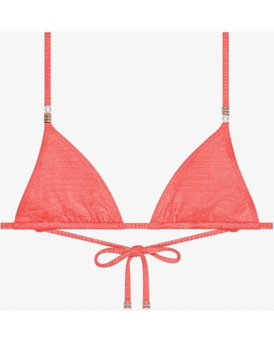 Givenchy 4G Bikini Top With Pearls - Red